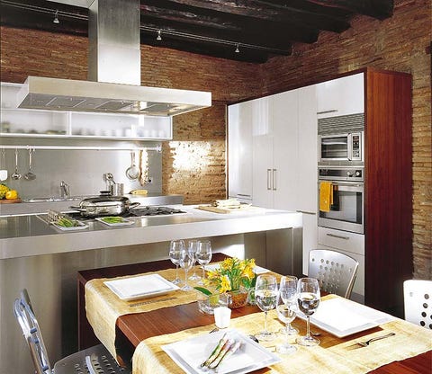Room, Interior design, Table, Furniture, Ceiling, Floor, Glass, Interior design, Tableware, Dining room, 