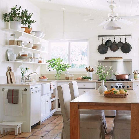 cocina blanca campestre