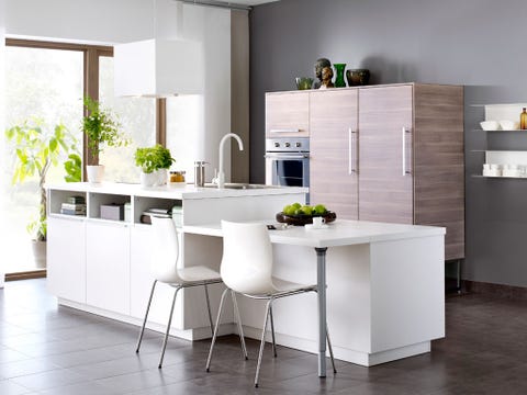 Floor, Flooring, Room, Interior design, Wood, White, Countertop, Wall, Home, Interior design, 