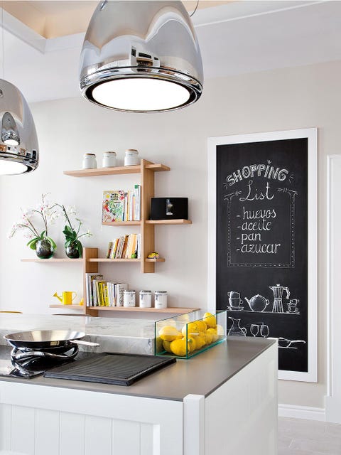White, Room, Black, Countertop, Interior design, Kitchen, Furniture, Property, Yellow, Ceiling, 