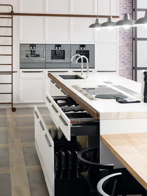 Countertop, Kitchen, Room, Kitchen stove, Furniture, Cabinetry, Property, Product, Major appliance, Interior design, 