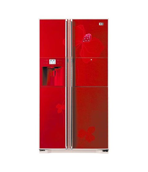 Red, Major appliance, Fixture, Home appliance, Freezer, Maroon, Refrigerator, Kitchen appliance, Handle, Machine, 
