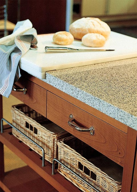 Bread, Drawer, Room, Countertop, Cabinetry, Finger food, Bun, Baked goods, Ingredient, Gluten, 