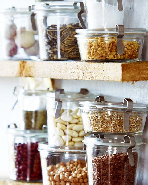 Food, Ingredient, Food storage containers, Mason jar, Food storage, Serveware, Home accessories, Produce, Seed, Food grain, 