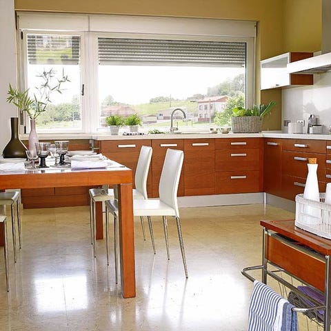 Room, Wood, Floor, Interior design, Drawer, Furniture, Flooring, Glass, Countertop, Table, 