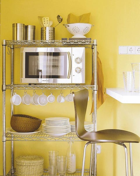 Yellow, Serveware, Home accessories, Still life photography, Silver, Kitchen utensil, Shelving, 