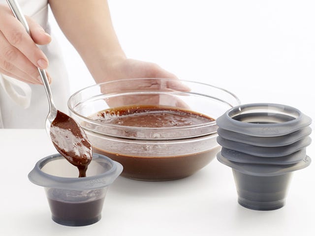 set de 6 moldes para coulant de chocolate de silicona