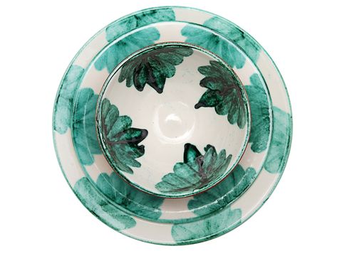 Dishware, Teal, Turquoise, Aqua, Serveware, Circle, Paperweight, Oval, Natural material, Silver, 