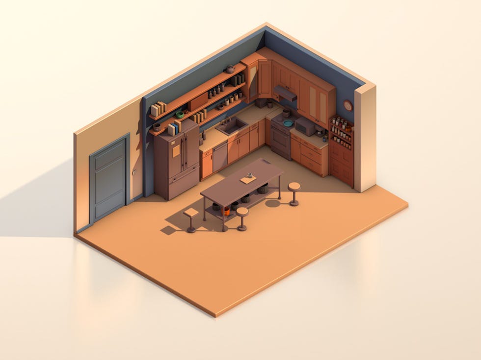 Architecture, House, Design, Room, Illustration, Home, Wood, Interior design, Building, Art, 