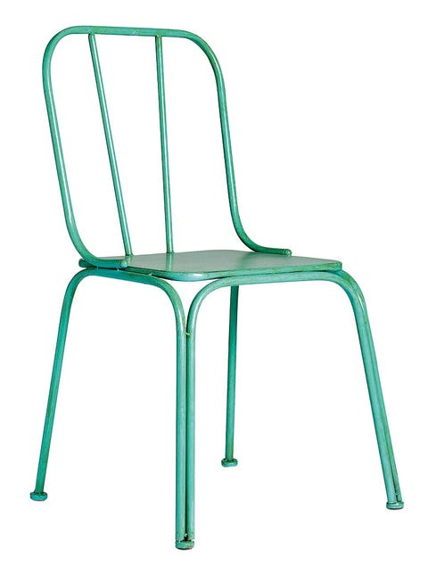 Green, Line, Chair, Plastic, 