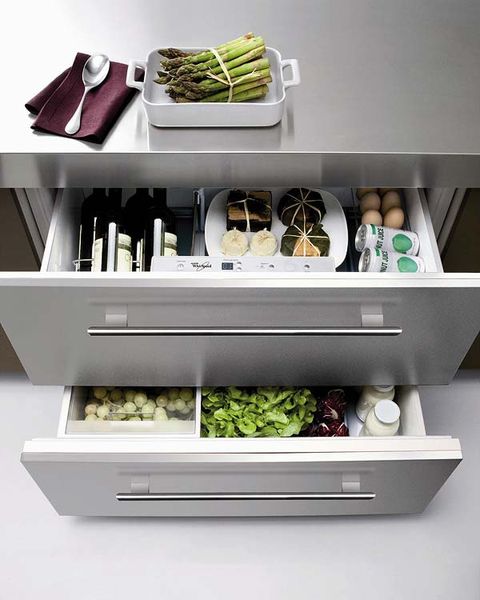 Shelving, Shelf, Dishware, Home appliance, Major appliance, Food group, Food storage containers, Ingredient, Leaf vegetable, Kitchen appliance, 