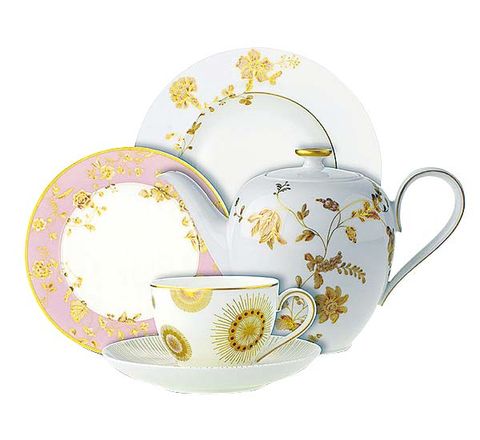 Serveware, Dishware, Yellow, Porcelain, Drinkware, Cup, Ceramic, Tableware, Teacup, Tea set, 