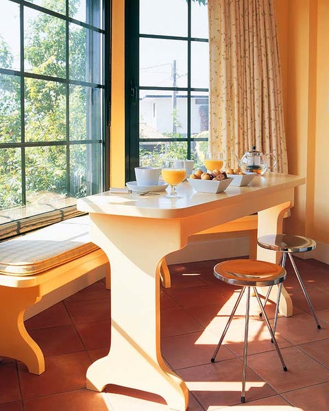 Room, Interior design, Glass, Table, Furniture, Daylighting, Fixture, Curtain, Interior design, Hardwood, 