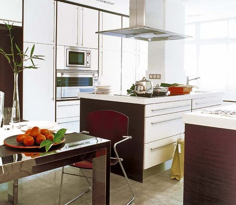 Room, Interior design, Major appliance, House, Kitchen appliance, Kitchen, Produce, Cabinetry, Home appliance, Natural foods, 