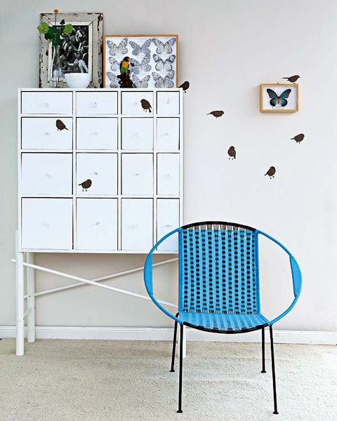 Blue, Room, Chest of drawers, White, Furniture, Drawer, Cabinetry, Teal, Turquoise, Dresser, 