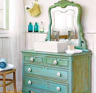 Cómo convertir una cómoda en mueble de lavabo