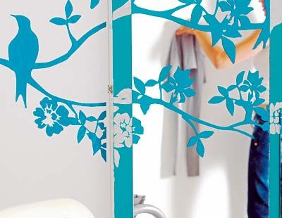 Branch, Blue, Aqua, Turquoise, Teal, Twig, Leaf, Wall, Interior design, Azure, 