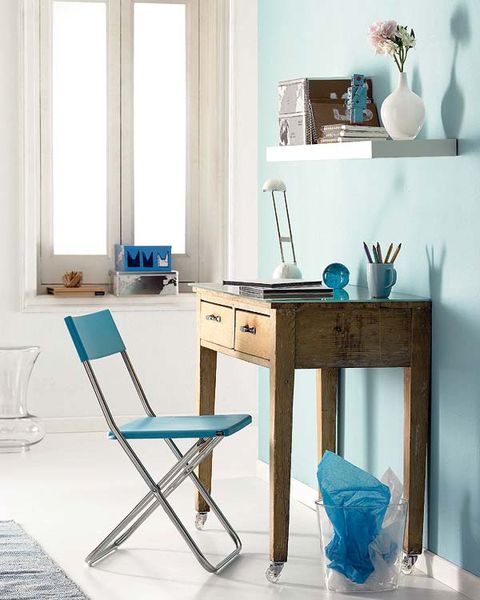 Blue, Room, Interior design, Table, Furniture, Turquoise, Teal, Aqua, Azure, Interior design, 