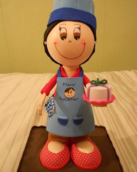 Bed, Toy, Costume accessory, Linens, Carmine, Costume hat, Dessert, Fictional character, Bed sheet, Cake decorating, 