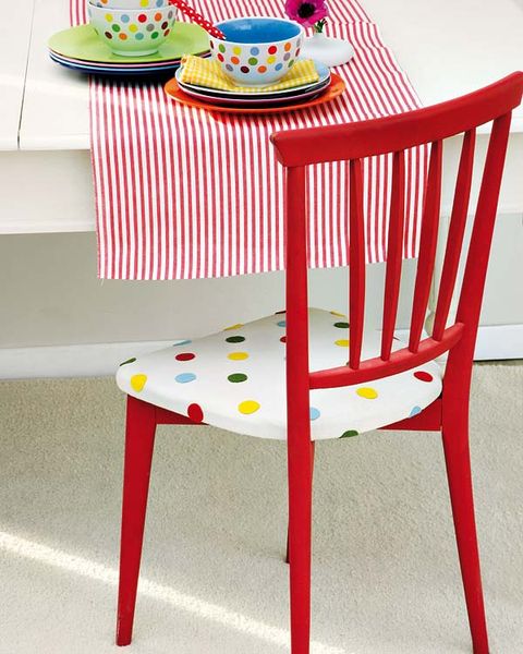 Yellow, Red, Furniture, Chair, Design, Plastic, Windsor chair, 