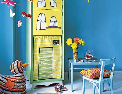 Blue, Room, Interior design, Wall, Majorelle blue, Art, Paint, Turquoise, Illustration, Door, 
