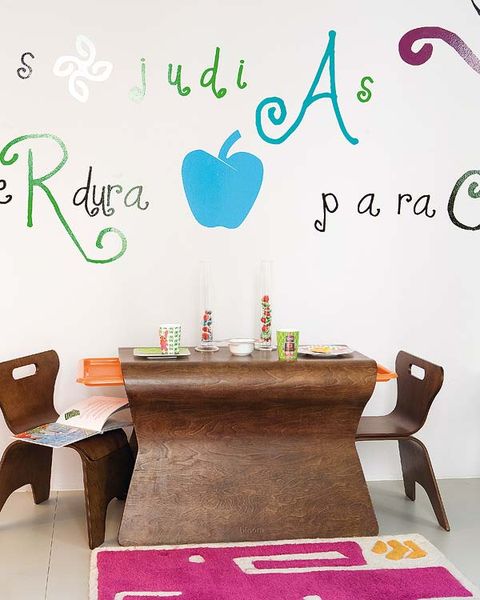 Room, Furniture, Interior design, Handwriting, Turquoise, Linens, Wall sticker, Dining room, Interior design, Heart, 