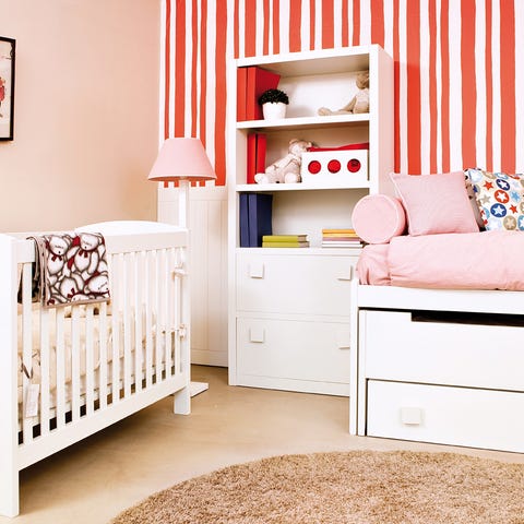 Room, Product, Interior design, White, Wall, Home, Furniture, Orange, Interior design, Infant bed, 