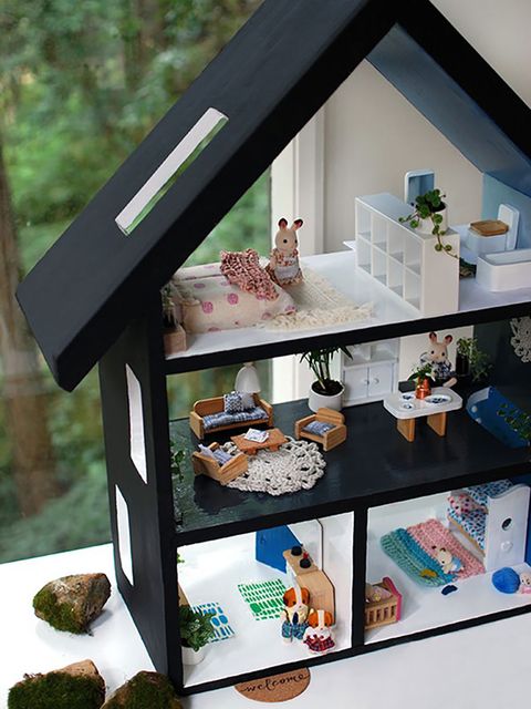Shelf, Room, Furniture, Table, Dollhouse, Turquoise, House, Interior design, Home, Toy, 