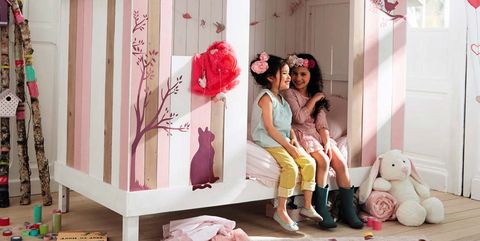 Pink, Room, Bed, Furniture, Bedroom, House, Textile, Photography, Interior design, Child, 