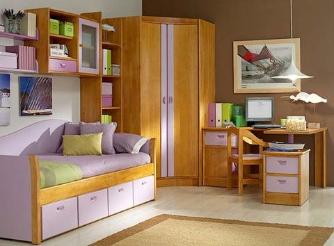 dormitorios para niños con muebles muy funcionales