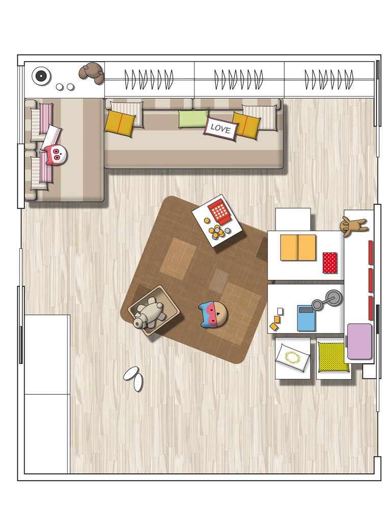 Un cuarto de juegos para tres hermanos Un cuarto de juegos para tres hermanos