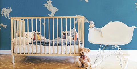 Product, Infant bed, Vertebrate, Nursery, Wall, Room, Floor, Interior design, Baby Products, Bed, 