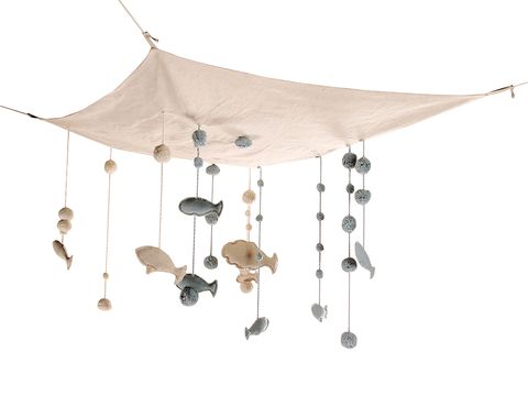 Product, Lighting, Baby mobile, Chandelier, Shade, Canopy, Tent, Ceiling, Ceiling fixture, Beige, 