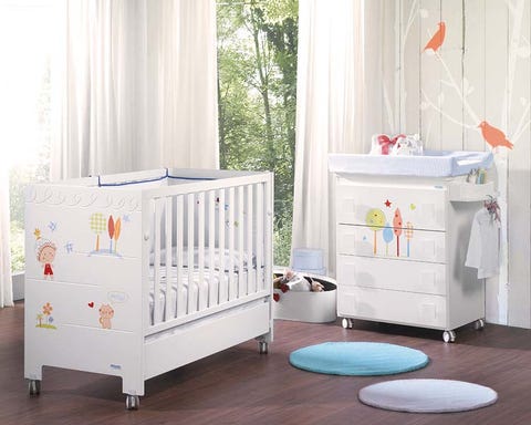 Product, Wood, Floor, Room, Interior design, Flooring, White, Pink, Home, Chest of drawers, 