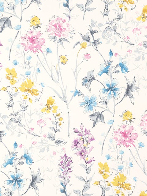 Pedicel, Wildflower, Floral design, Botany, Plant, Flower, Line, Textile, Pattern, Wallpaper, 