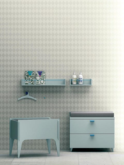 Blue, Room, Wall, Furniture, Drawer, Line, Teal, Turquoise, Aqua, Cabinetry, 