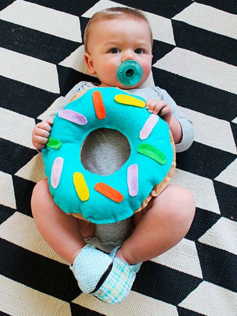 Child, Toddler, Doughnut, Turquoise, Play, Baby, Baby toys, Baby & toddler clothing, Turquoise, Pattern, 