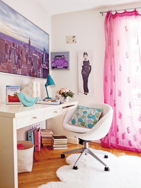 Interior design, Room, Textile, Purple, Floor, Pink, Wall, Interior design, Home, Teal, 