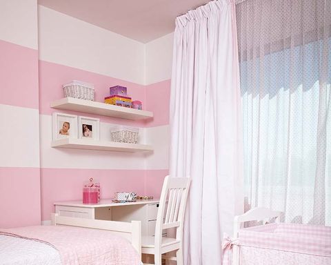 Room, Interior design, Product, Textile, Pink, Wall, Home, Floor, Interior design, Linens, 