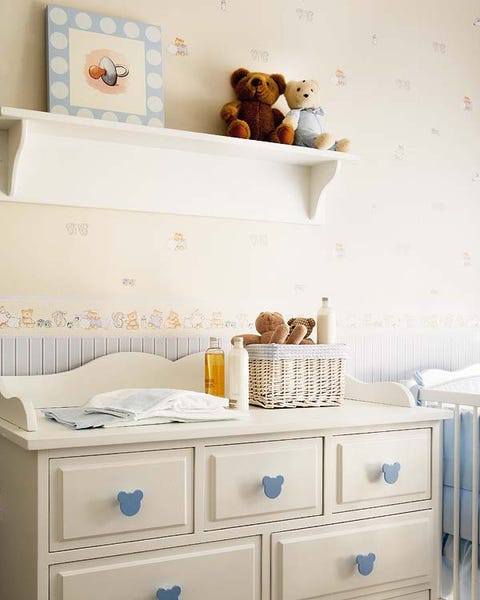 Blue, Room, Drawer, Wall, White, Interior design, Chest of drawers, Cabinetry, Aqua, Azure, 
