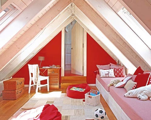Room, Red, Interior design, Floor, Home, Flooring, Ceiling, Real estate, House, Interior design, 