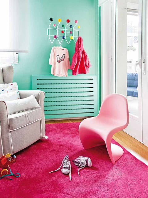 Blue, Interior design, Room, Floor, Green, Flooring, Red, Wall, Teal, Turquoise, 