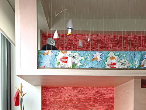 Room, Interior design, Wall, Turquoise, Teal, Paint, Interior design, Coquelicot, Decoration, Shelving, 