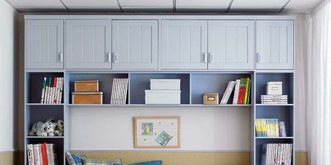 Wood, Blue, Room, Interior design, Shelf, Shelving, Wall, Home, White, Furniture, 