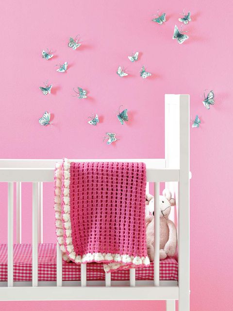 Pink, Product, Wallpaper, Wall, Room, Wall sticker, Magenta, Nursery, Pattern, Interior design, 