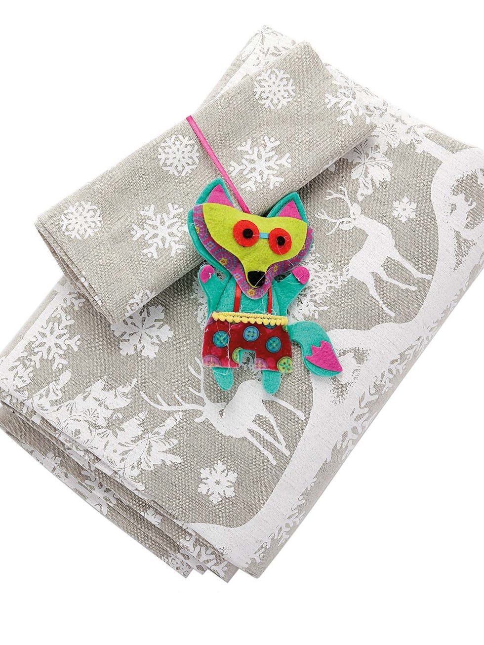 mantel con estampado de copos de nieve
