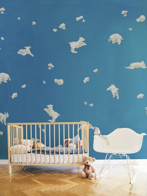 Product, Infant bed, Vertebrate, Nursery, Wall, Interior design, Interior design, Baby toys, Baby Products, Aqua, 