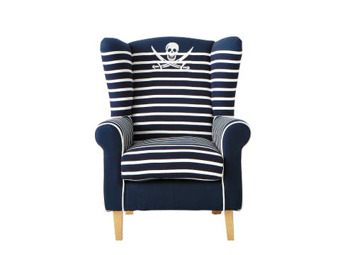 Furniture, Black, Electric blue, Chair, Cushion, Armrest, 