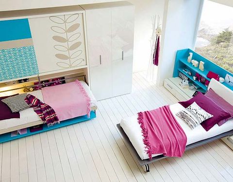 Dormitorio infantil con cama extra abatible