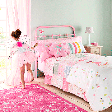 Room, Product, Interior design, Bed, Bedding, Textile, Bedroom, Red, Bed sheet, Pink, 